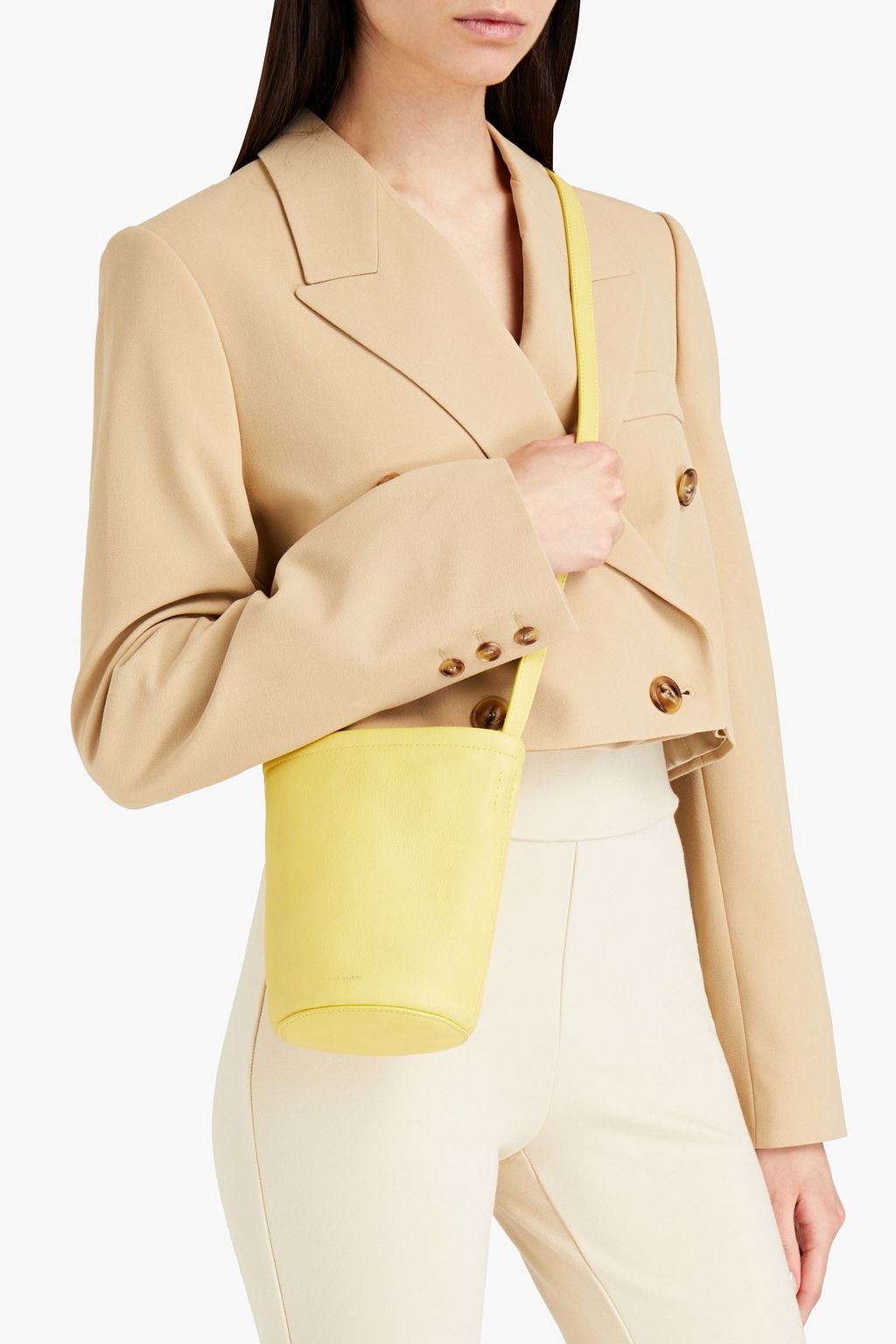 MANSUR GAVRIEL Pebbled-leather bucket bag