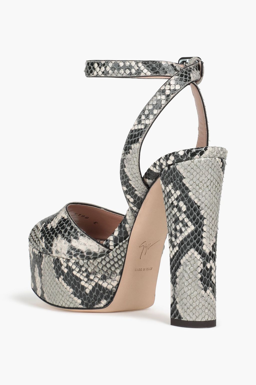 GIUSEPPE ZANOTTI Lavinia 80 snake-effect leather platform sandals