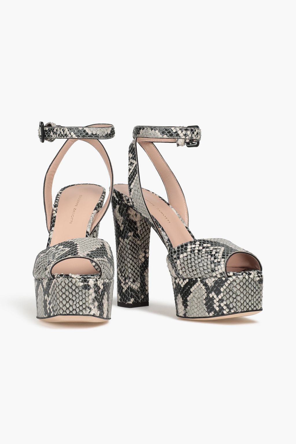 GIUSEPPE ZANOTTI Lavinia 80 snake-effect leather platform sandals