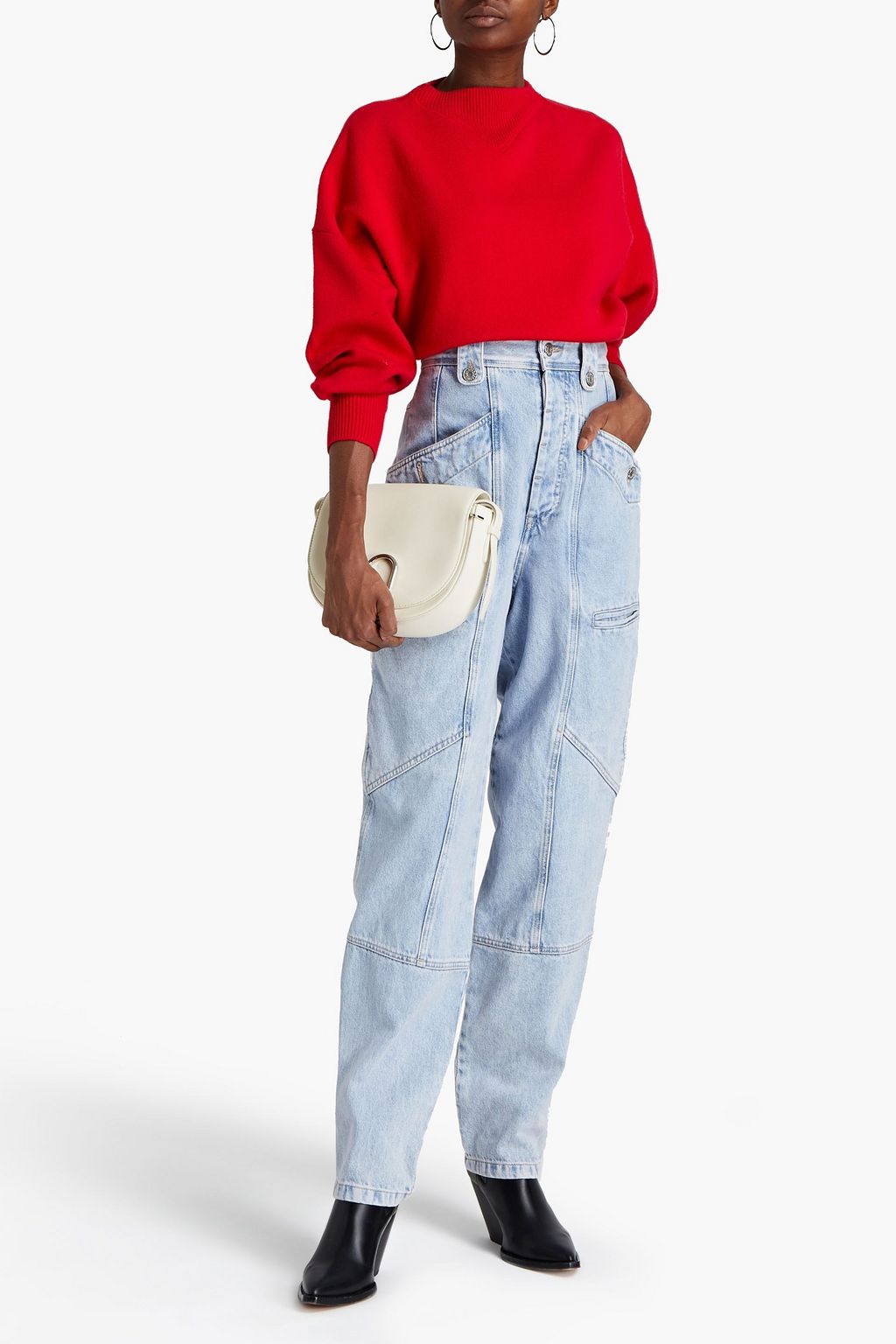 MARANT ÉTOILE Neko faded high-rise tapered jeans