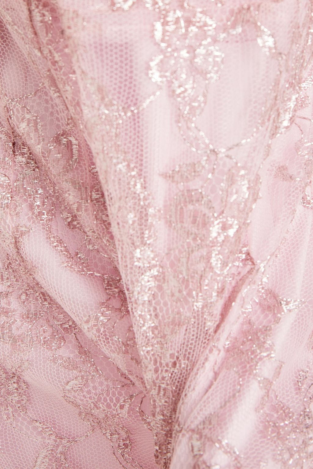 DOLCE&GABBANA Metallic embroidered tulle mini dress