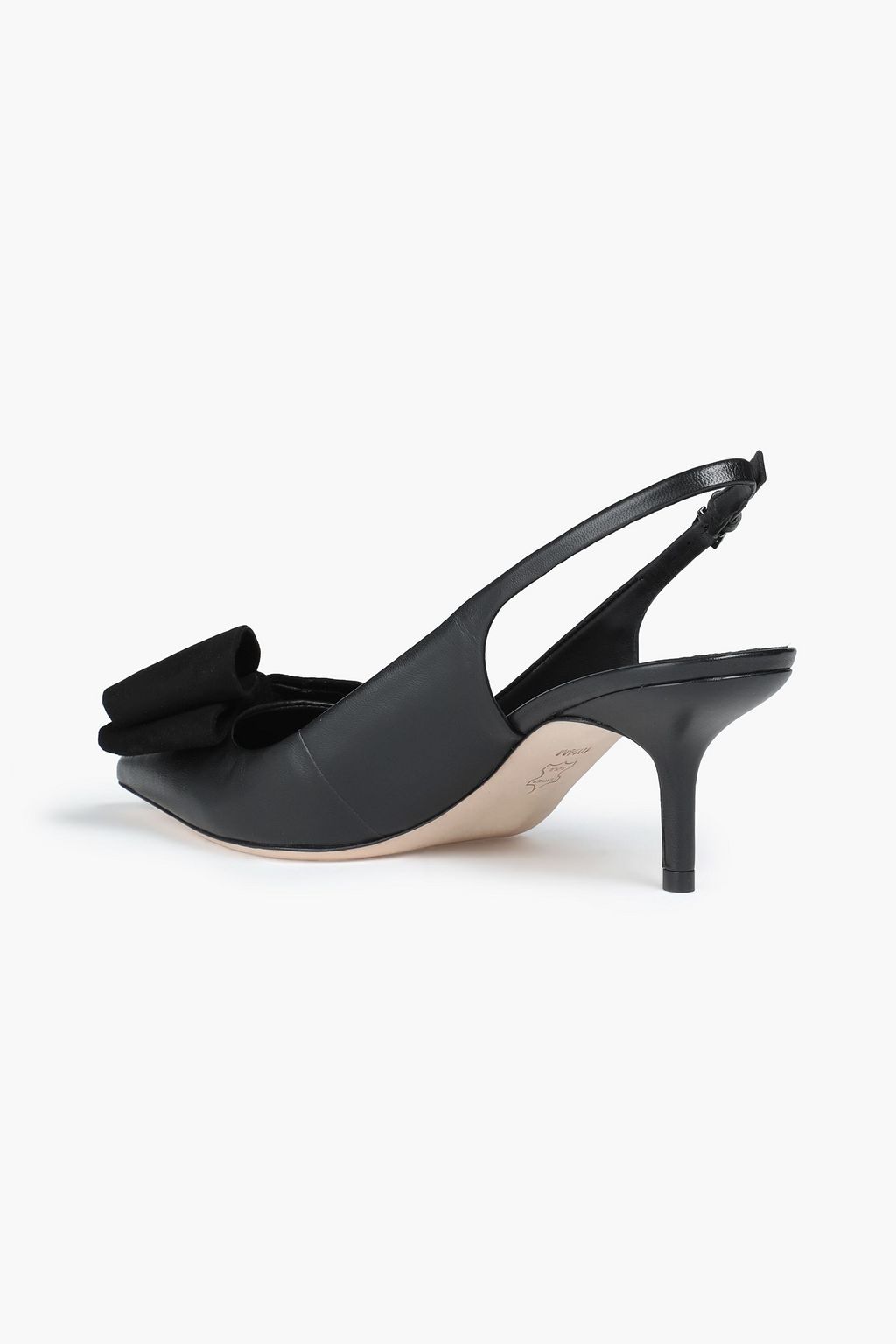 TORY BURCH Rosalind 65 bow-embellished leather slingback pumps
