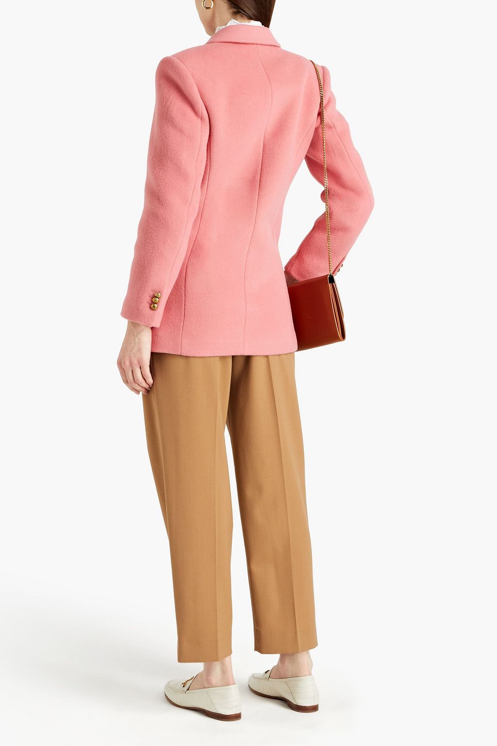 SANDRO Marcus double-breasted wool-blend felt coat
