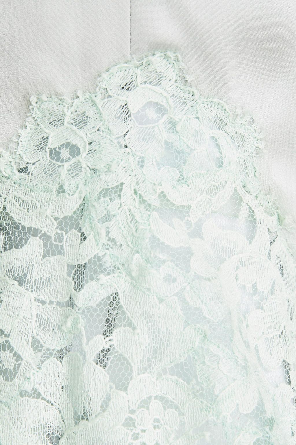 DOLCE&GABBANA Lace-paneled silk-blend satin maxi dress