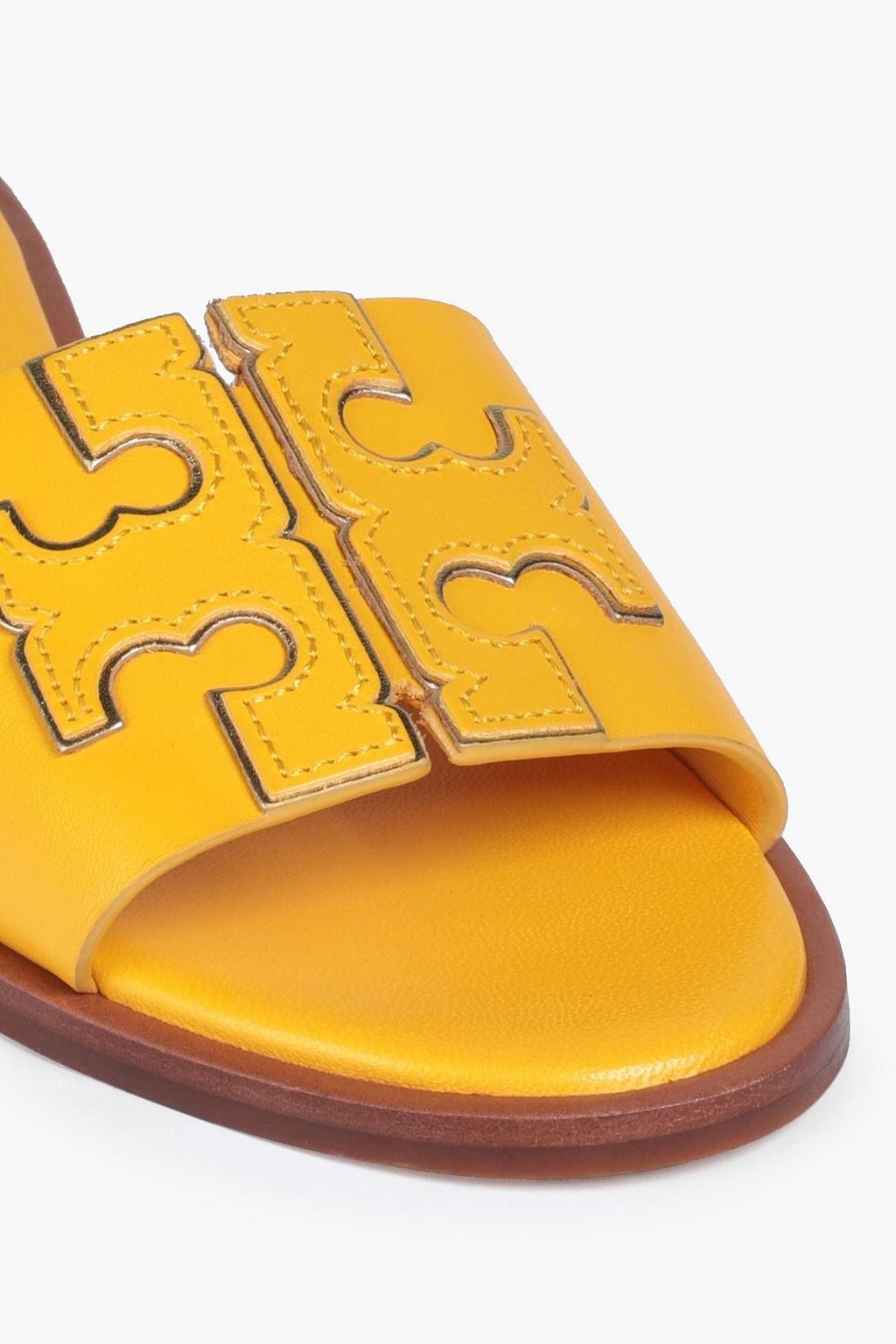 tory burch ines embellished leather slides