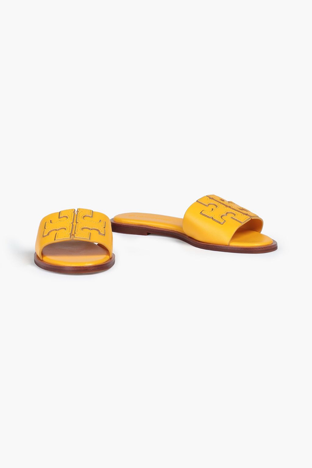 ines embellished leather slides