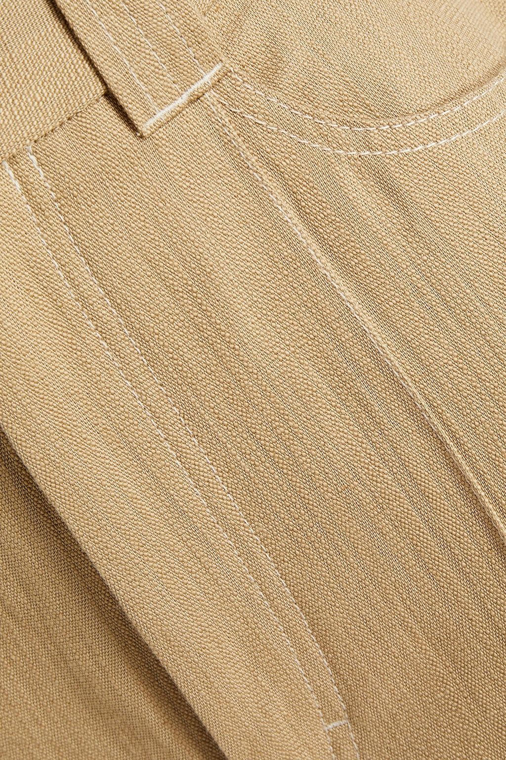 SANDRO Junior cotton and linen-blend wide-leg pants