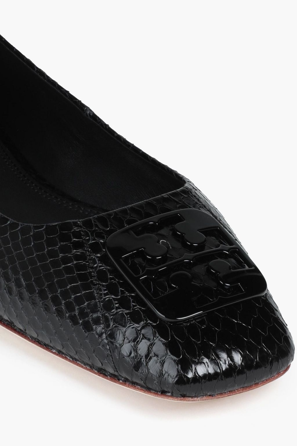 TORY BURCH Georgia embellished snake ballet flats