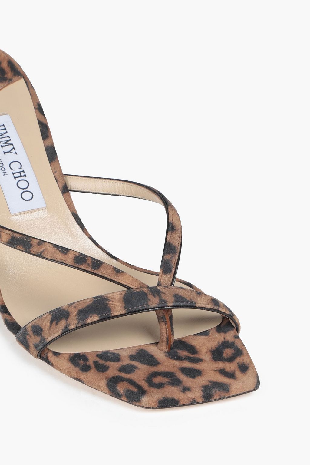 JIMMY CHOO Maeli 70 leopard-print suede mules