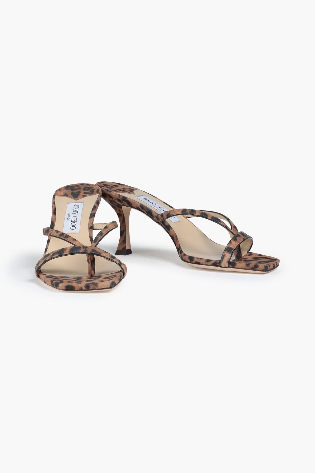 JIMMY CHOO Maeli 70 leopard-print suede mules