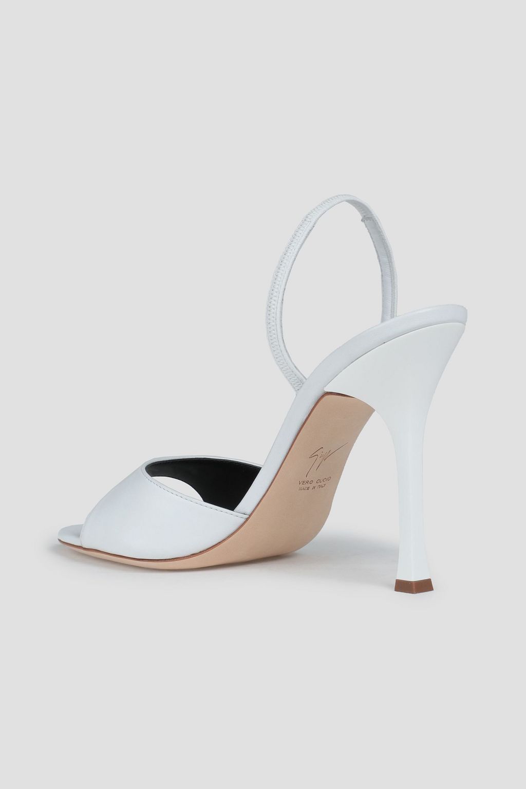 GIUSEPPE ZANOTTI Leather slingback sandals