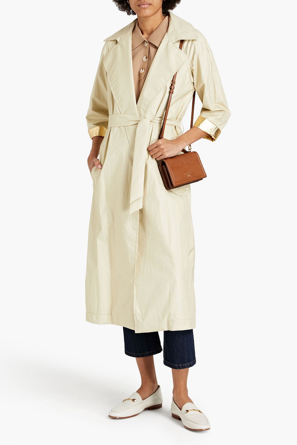 SANDRO Landry oversized shell trench coat