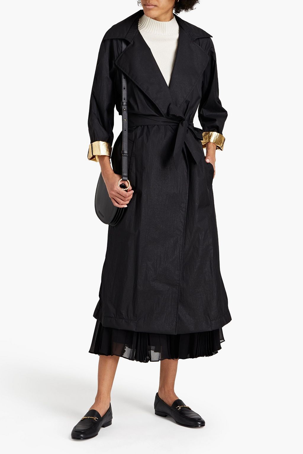SANDRO Landry oversized shell trench coat