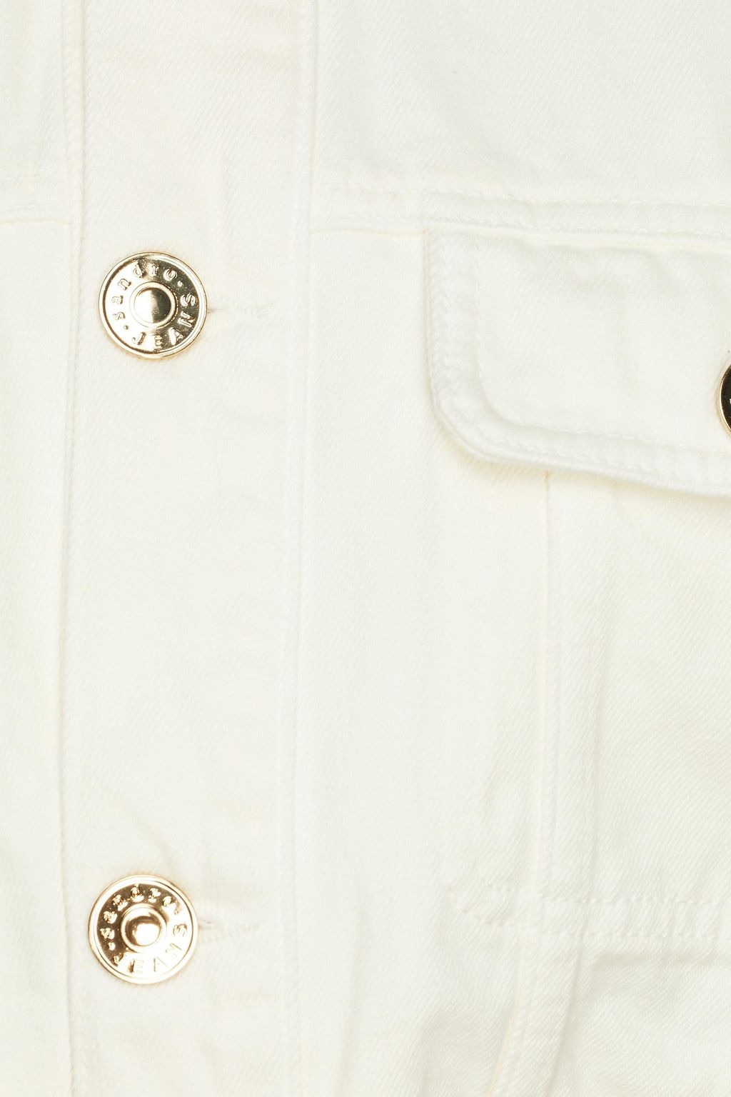 Ecru Paloma crystal-embellished denim 