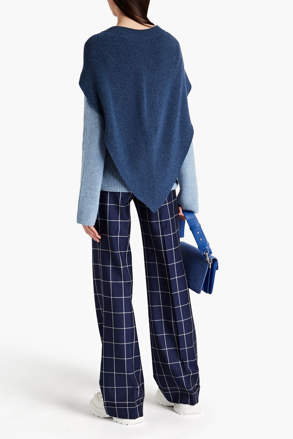 JW ANDERSON Cape-effect ribbed wool sweater