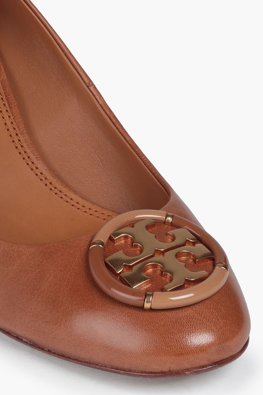 TORY BURCH Embellished leather pumps