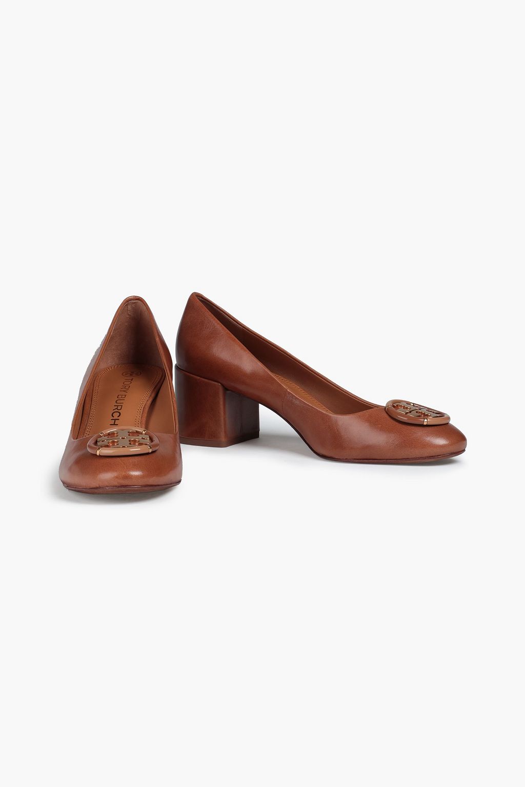 TORY BURCH Embellished leather pumps