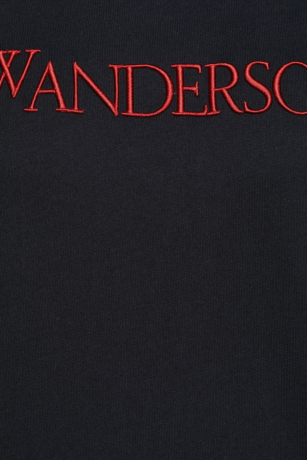 JW ANDERSON Embroidered French cotton-terry sweatshirt