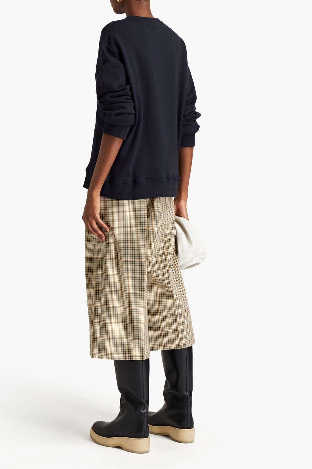 JW ANDERSON Embroidered French cotton-terry sweatshirt
