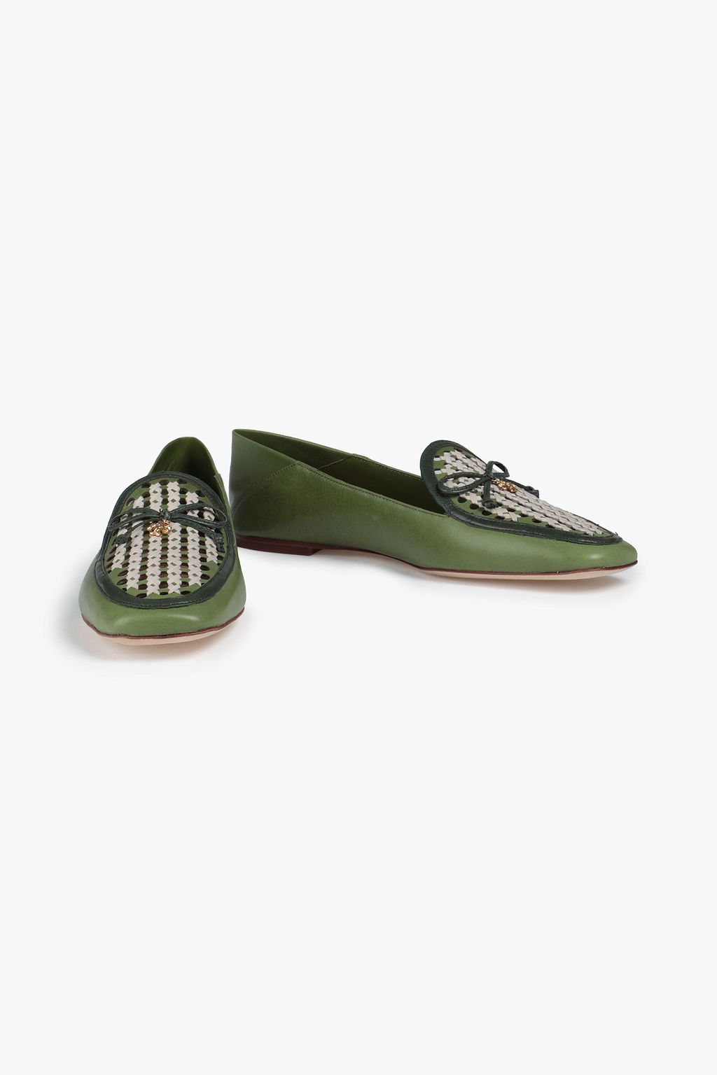 Leaf green Tory Charm perforated 