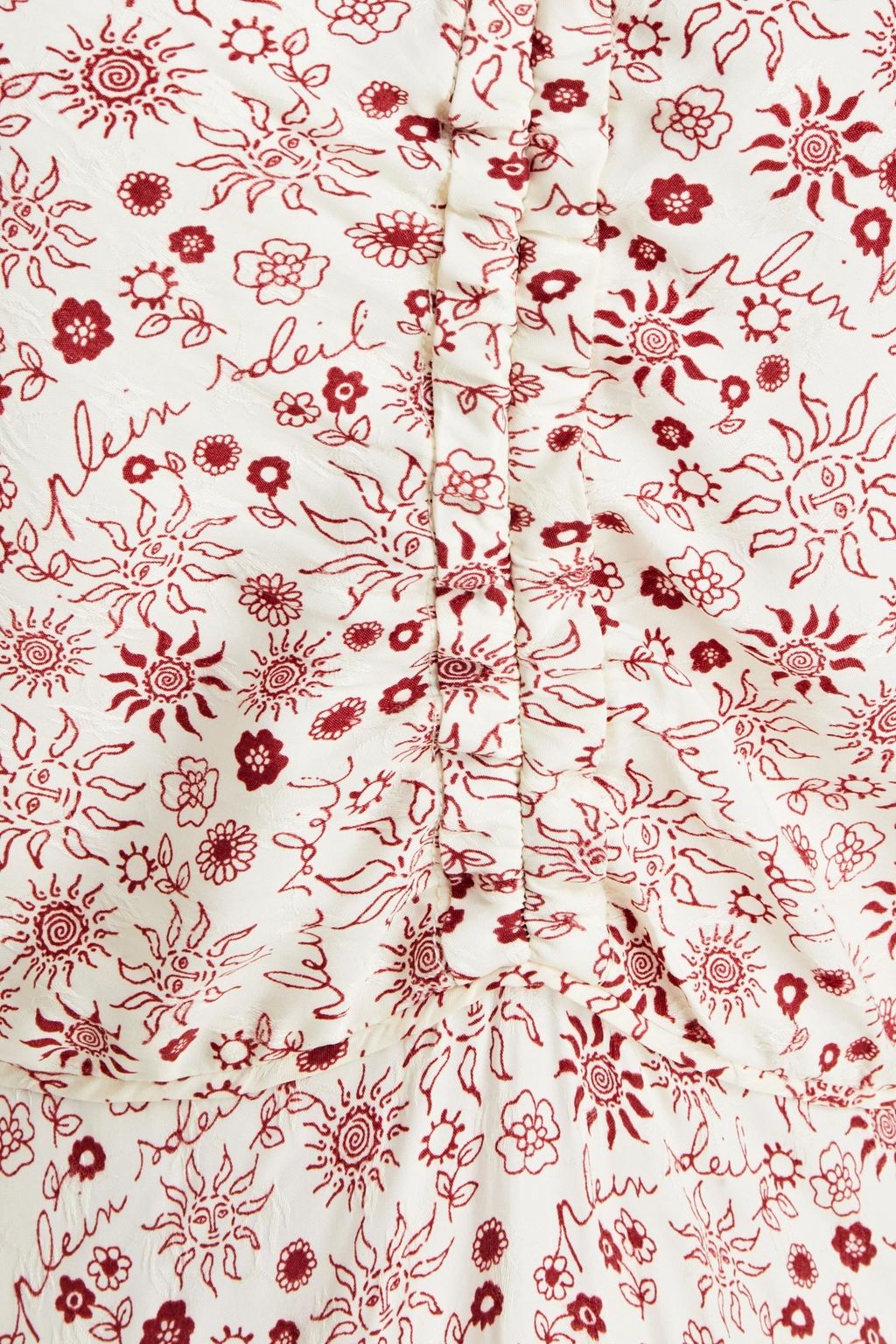 SANDRO Trinidad wrap-effect printed jacquard dress