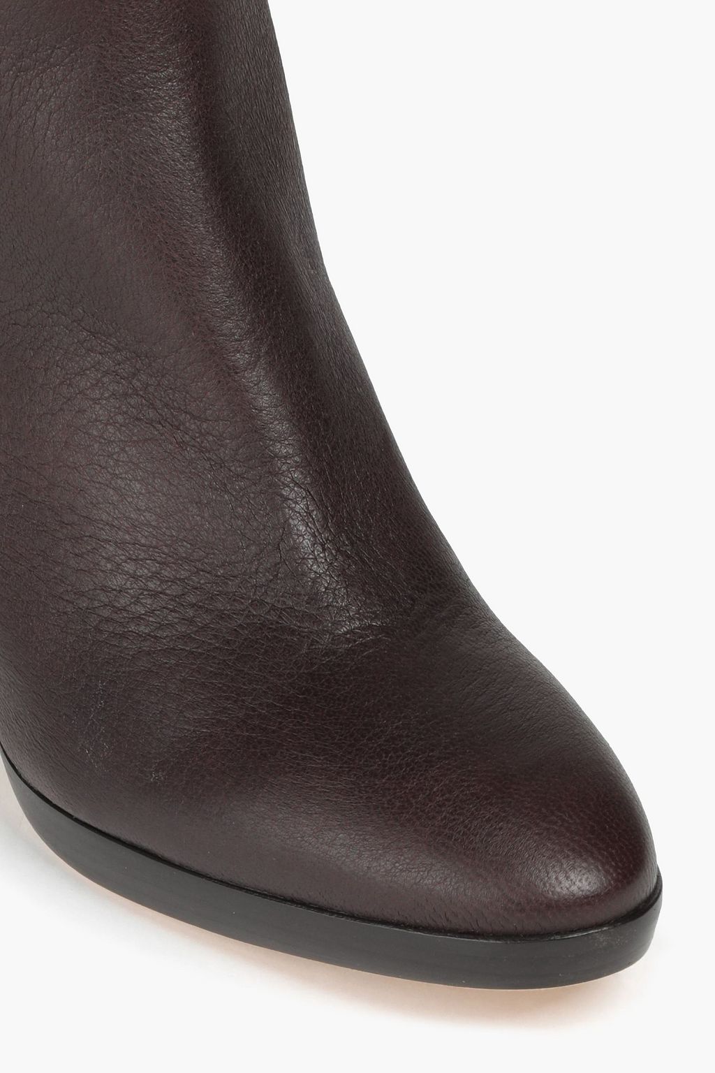 LORO PIANA Valdrome pebbled-leather knee boots