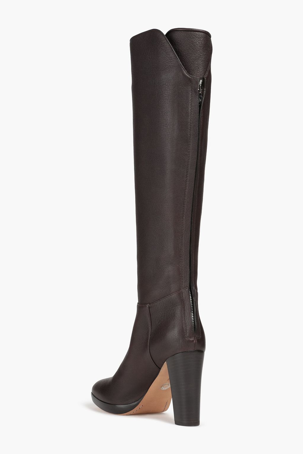 LORO PIANA Valdrome pebbled-leather knee boots