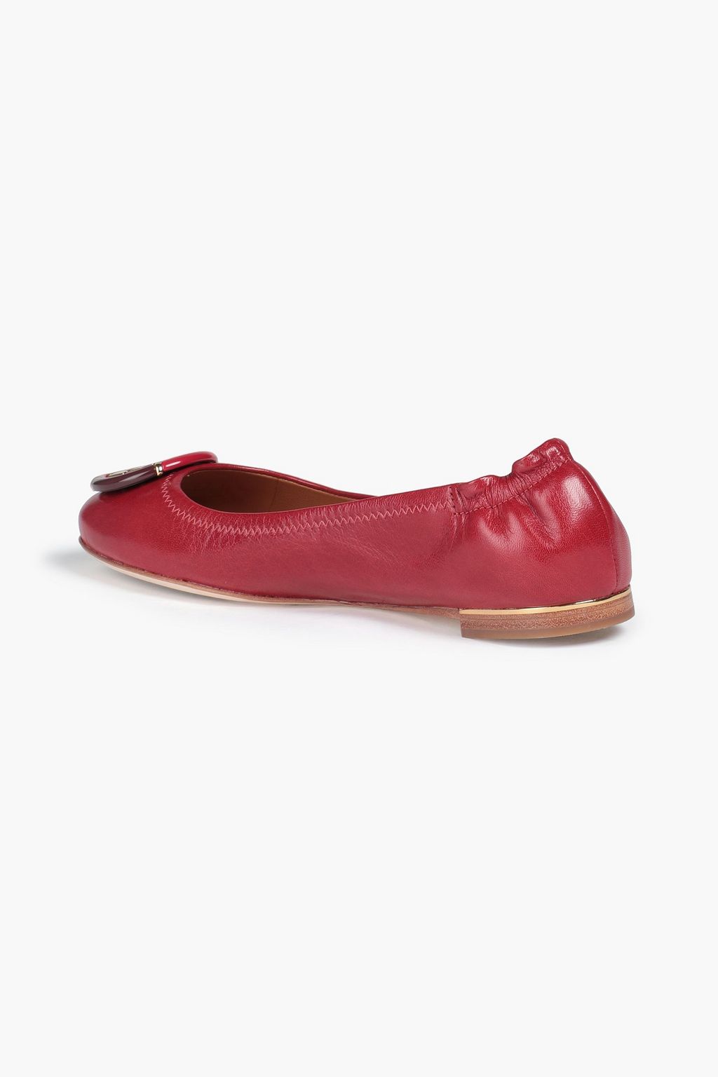 TORY BURCH Embellished leather ballet flats