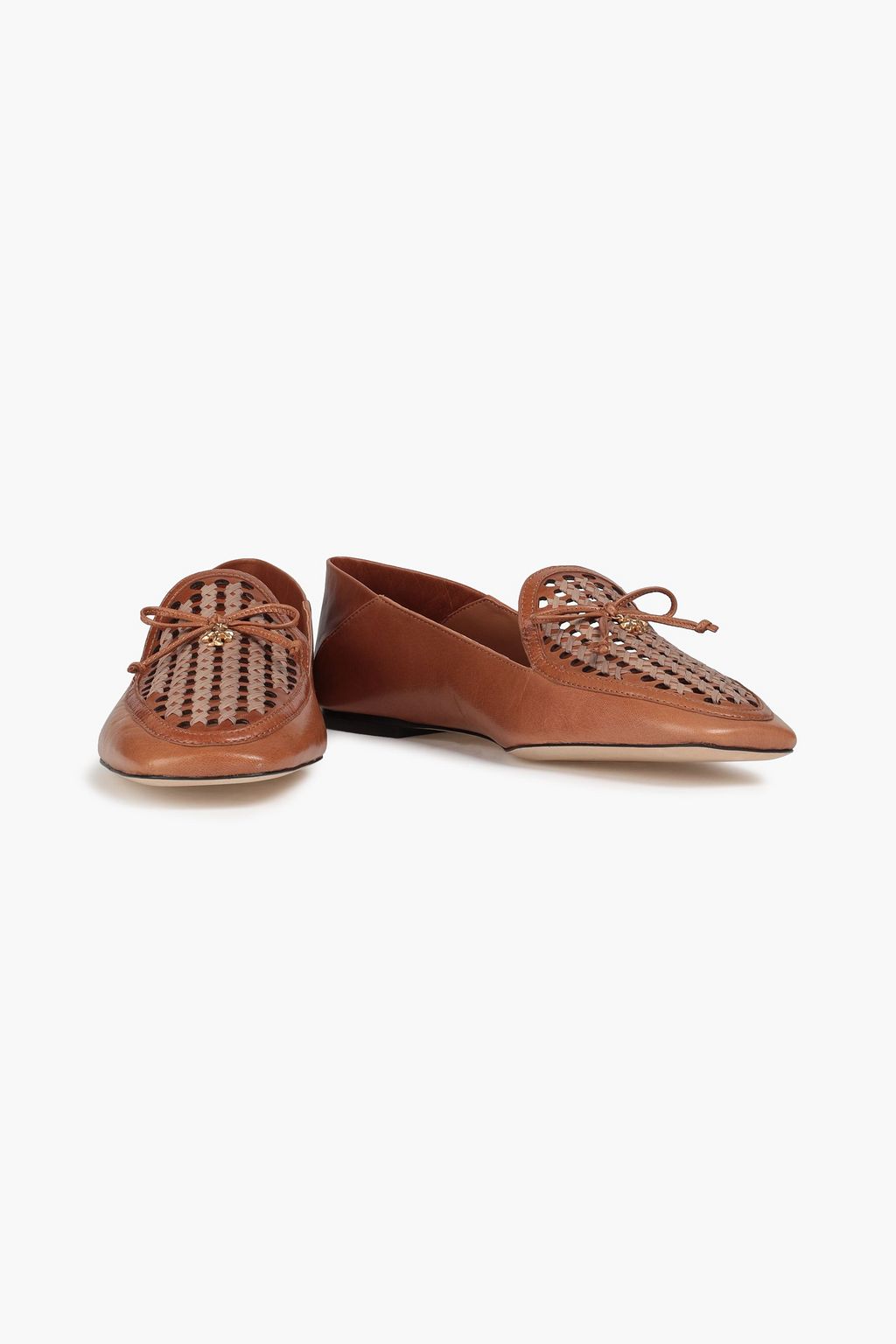 TORY BURCH Tory Charm leather collapsible heel loafers