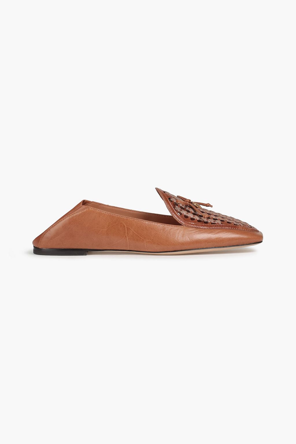 TORY BURCH Tory Charm leather collapsible heel loafers