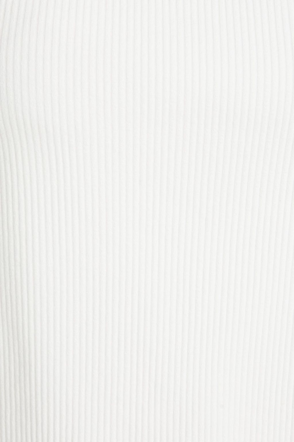 SANDRO Arsene crochet-trimmed ribbed-knit top