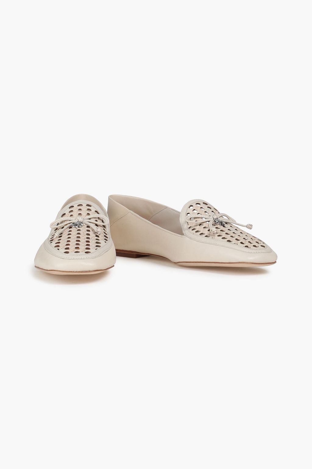 TORY BURCH Tory Charm leather collapsible heel loafers