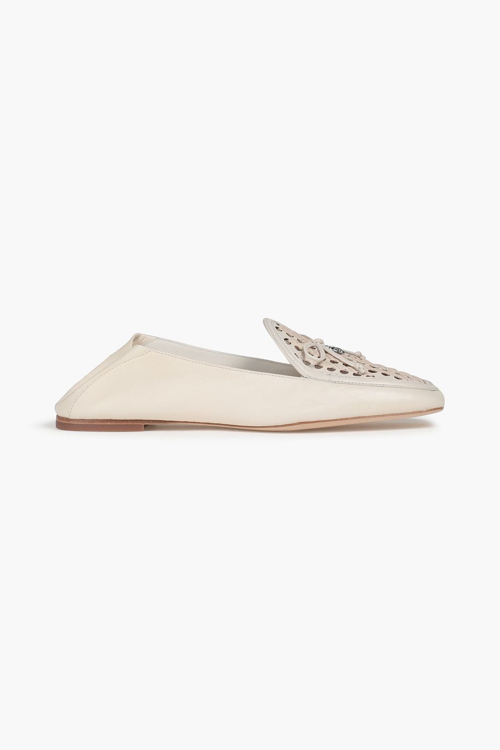 TORY BURCH Tory Charm leather collapsible heel loafers