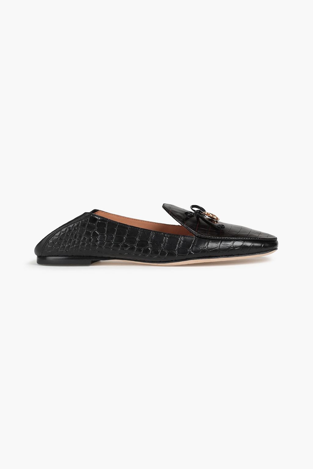 TORY BURCH Tory Charm croc-effect leather collapsible heel loafers