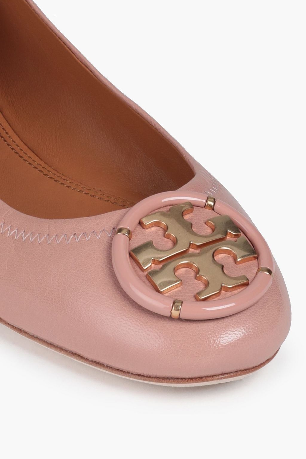 TORY BURCH Minnie embellished leather ballet flats