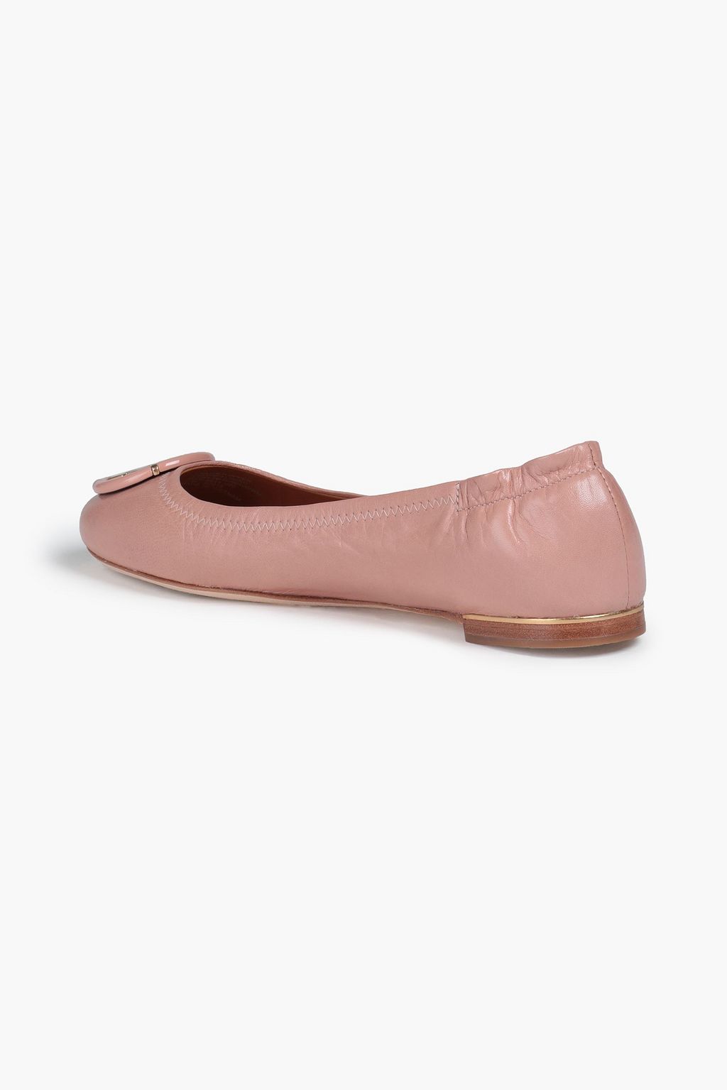 TORY BURCH Minnie embellished leather ballet flats