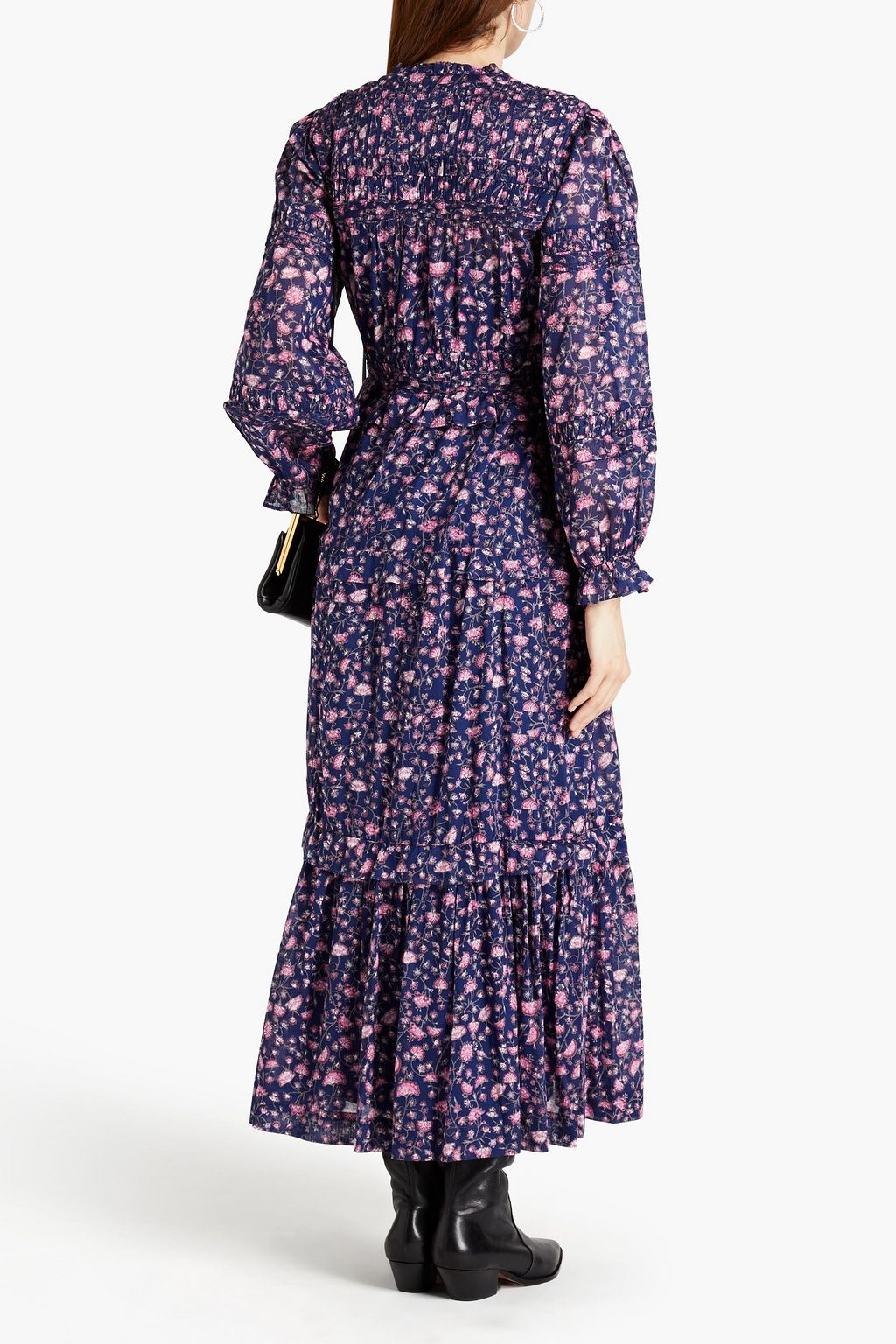 MARANT ÉTOILE Likoya pleated floral-print cotton-mousseline maxi dress
