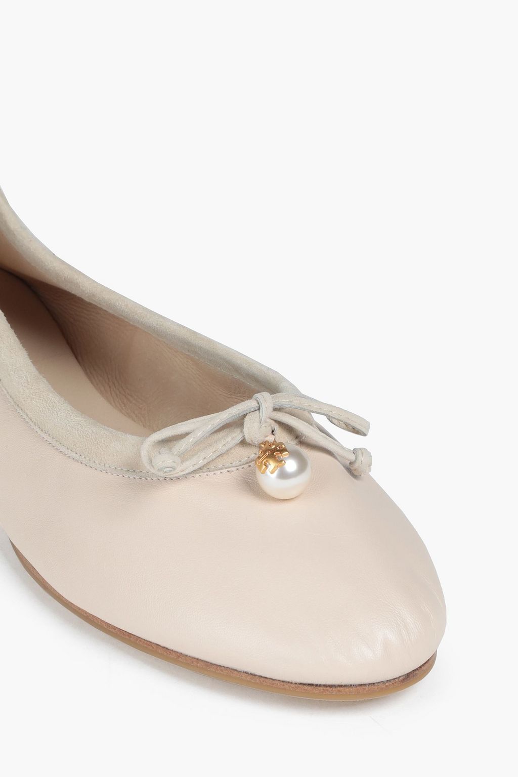TORY BURCH Embellished leather ballet flats