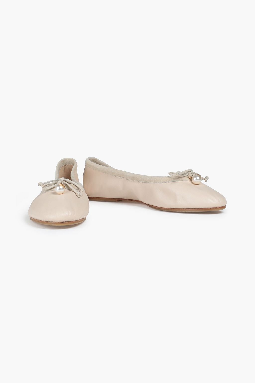 TORY BURCH Embellished leather ballet flats