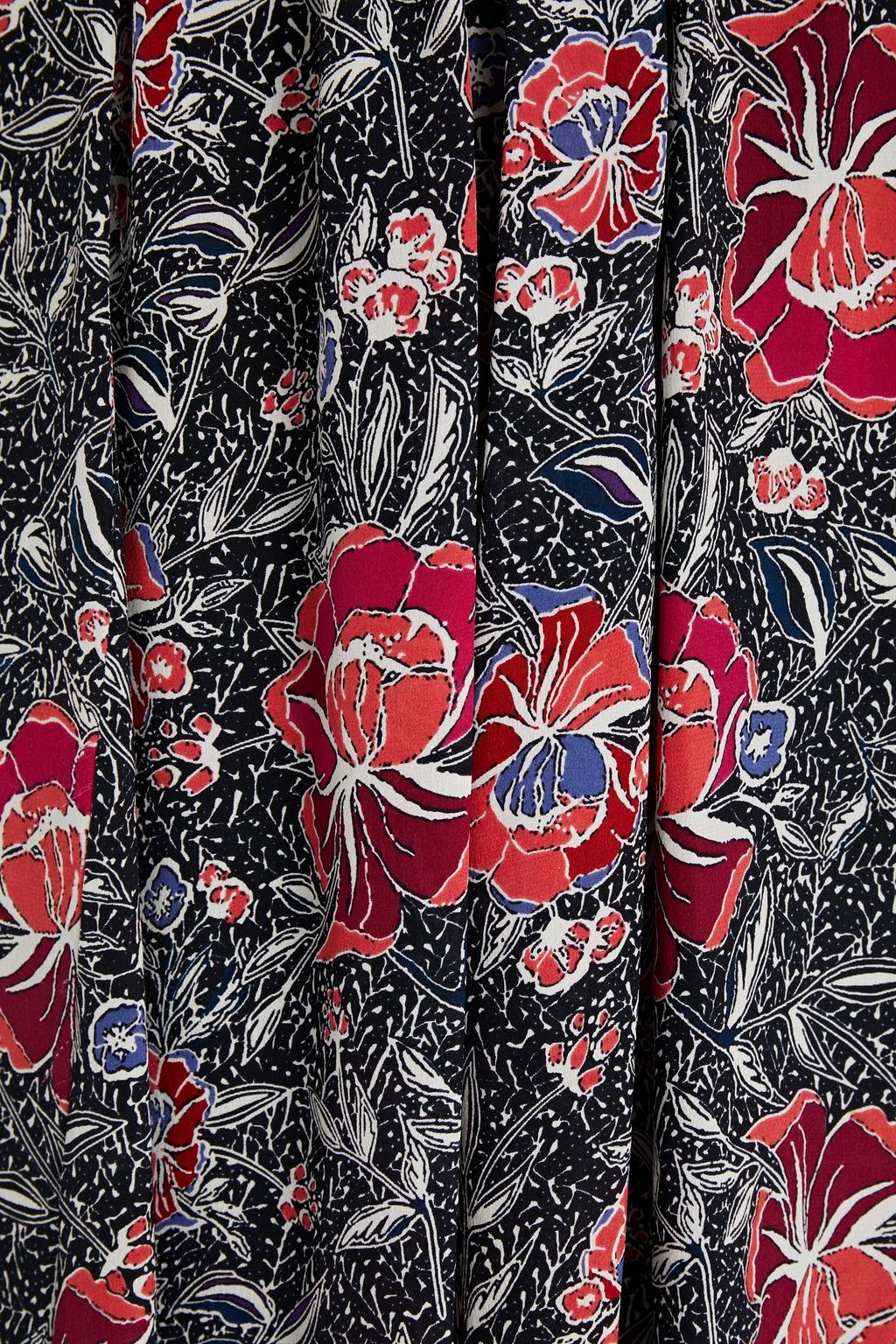 MARANT ÉTOILE Yescott asymmetric printed silk crepe de chine midi dress