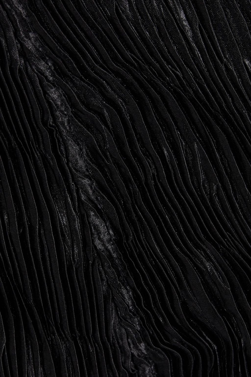 GANNI Cropped plissésatin bootcut pants THE