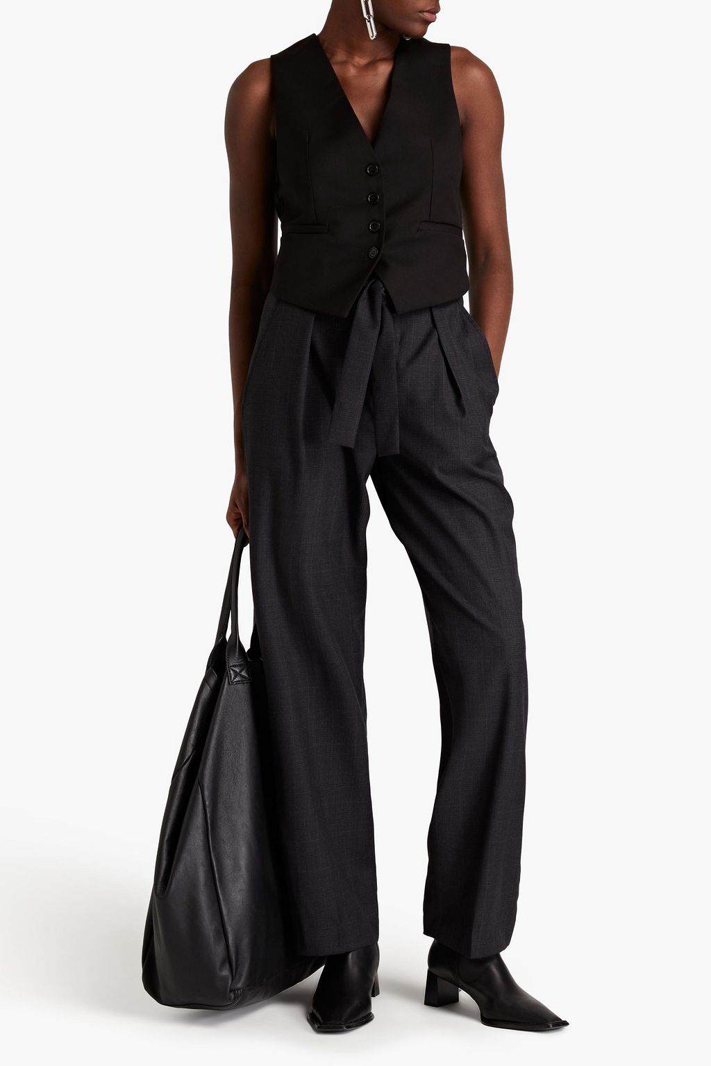 MARANT ÉTOILE Vittoria Prince of Wales checked wool tapered pants