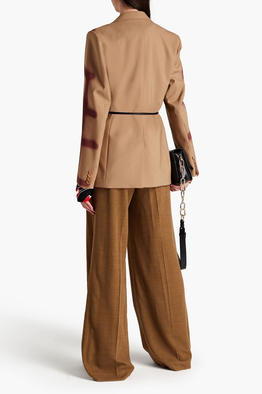 MARNI Belted checked wool blazer