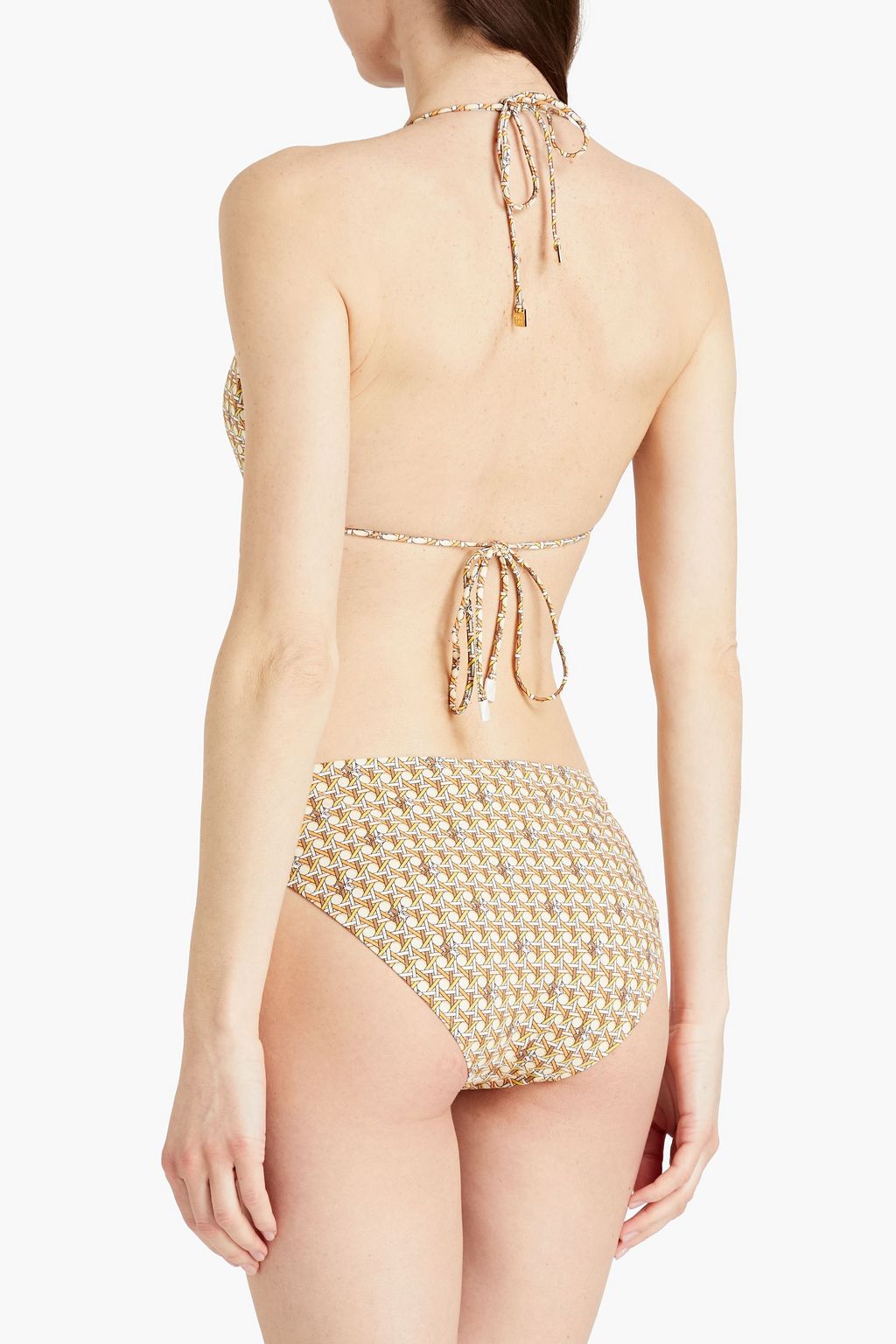 TORY BURCH Printed triangle bikini top