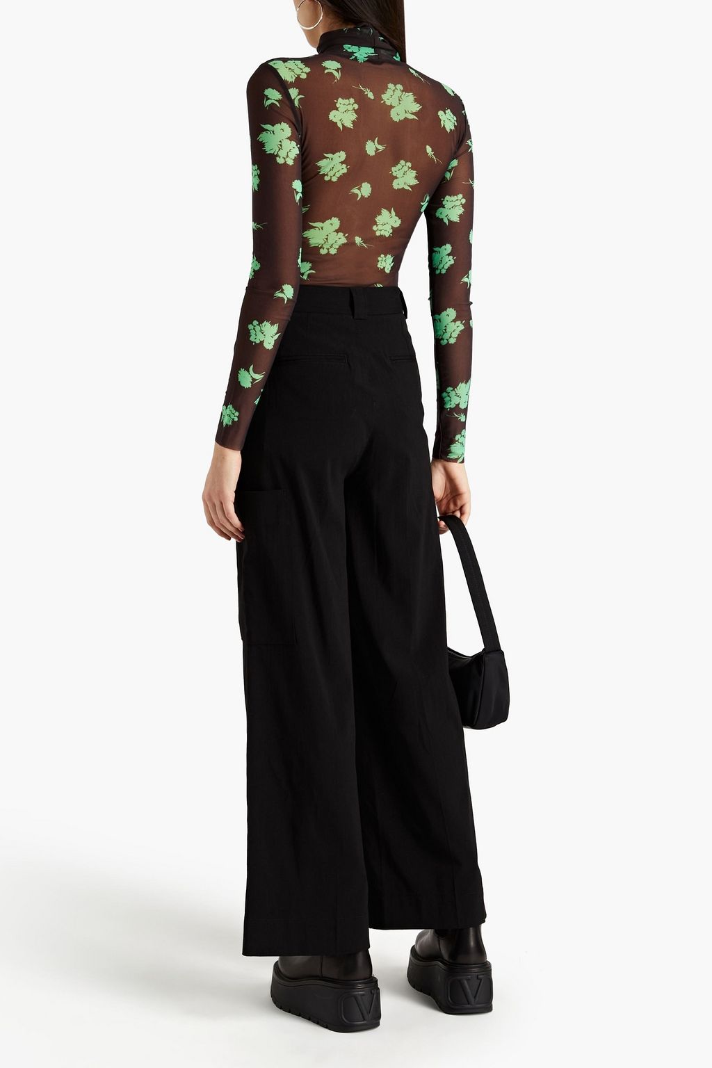 GANNI Woven wide-leg pants