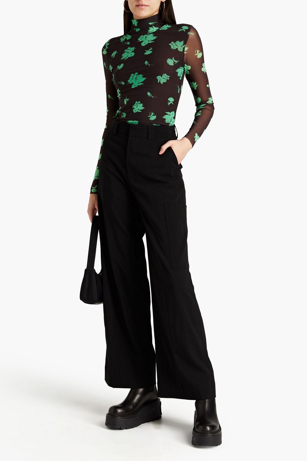 GANNI Woven wide-leg pants