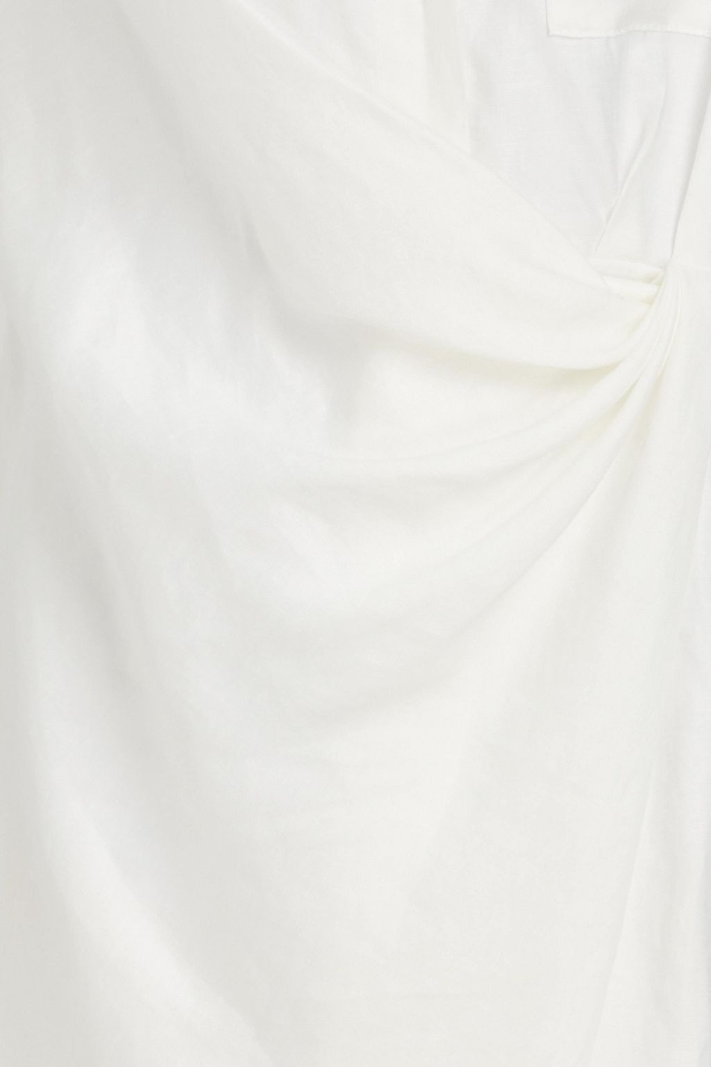 SANDRO Amande gathered twill mini dress