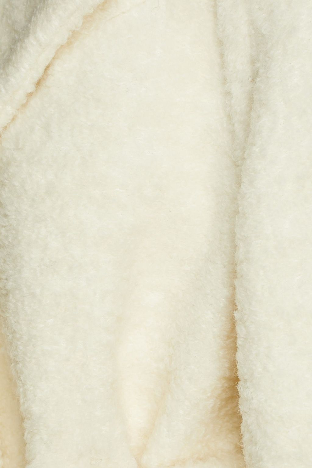 GANNI Belted wool-blend bouclé coat