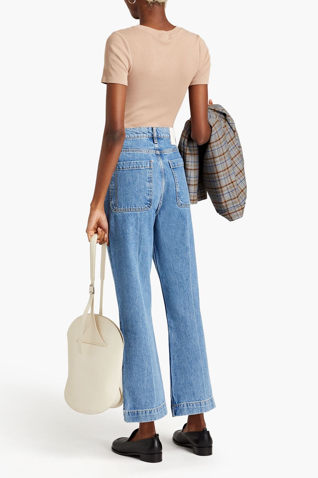SANDRO Alex high-rise kick-flare jeans