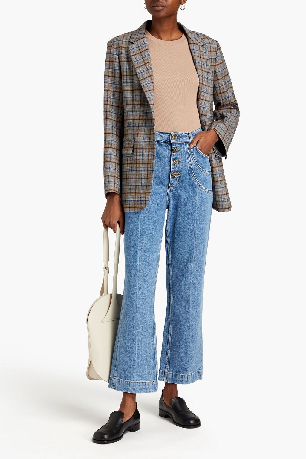 SANDRO Alex high-rise kick-flare jeans